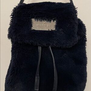 Swarovski Navy Faux Fur Backpack